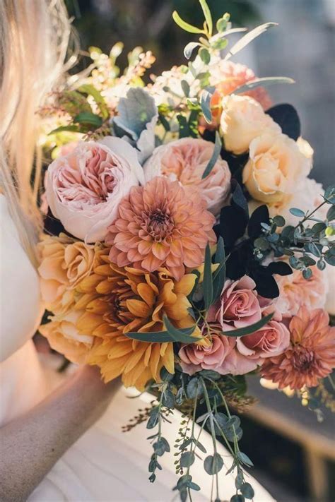 Warm Earth Tones This Warm Earth Toned Bouquet Is Soft And Muted But