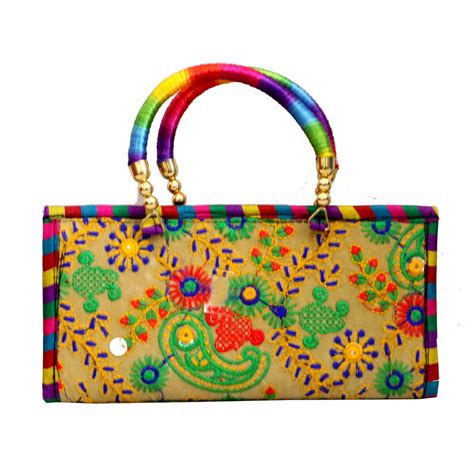 Small Handle Multicoloured Purse Bag For Party Wear Boontoon