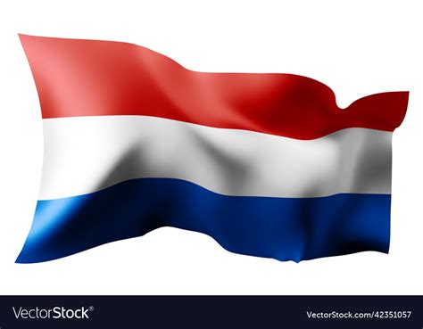 silk waving flag of netherlands 3d royalty free vector image