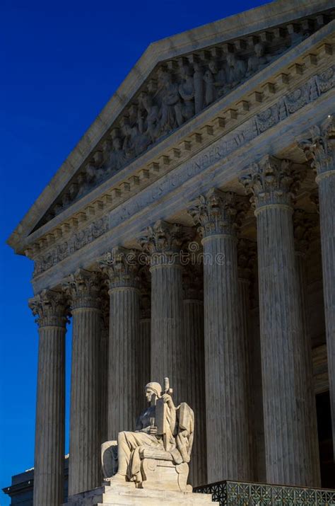 Guardian Law Statue United States Supreme Court Building Stock Photos