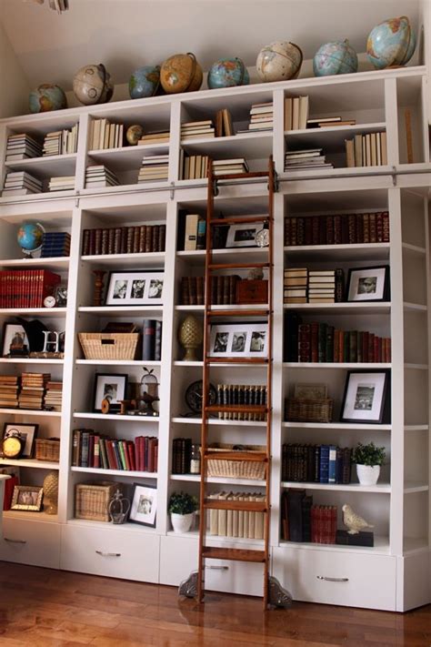 84 Fantastic Floor To Ceiling Bookshelves With Ladder Small Home