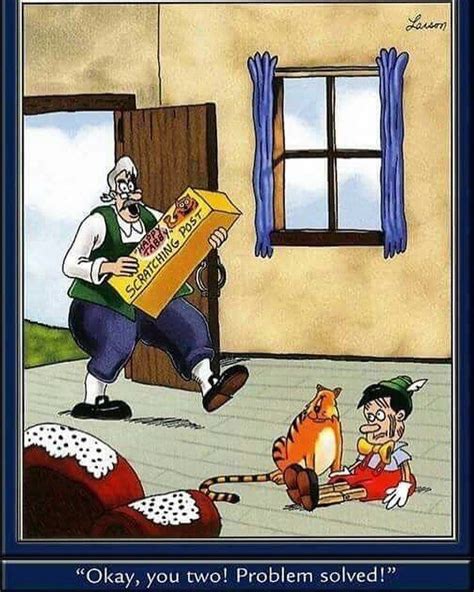 Pinocchio Funny Friday Thefarside Cartoon Far Side