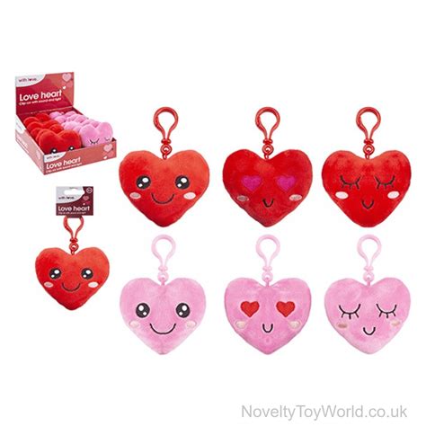 Soft Plush Light Up Love Hearts With Sound Valentines Toy 10cm Bulk Wholesale