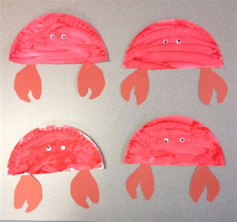 Preschool Crafts Summer Paper Plate Crafts Paint Crab Beach Ocean
