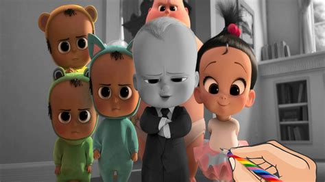 The Boss Baby Movie Jimbo Staci And Triplets Coloring Pages Video For