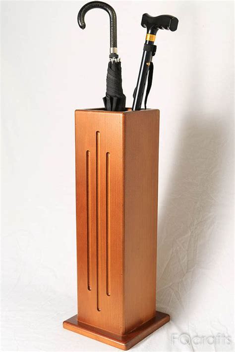 Umbrella Stand And Cane Stand Wooden Three Vertical Grooves Store