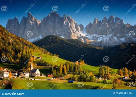 St Magdalena Mountain Village In Autumn Stock Photo Image Of South