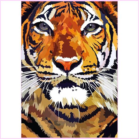 Tiger Closeup Diamond Painting Kit By Elvira Clement