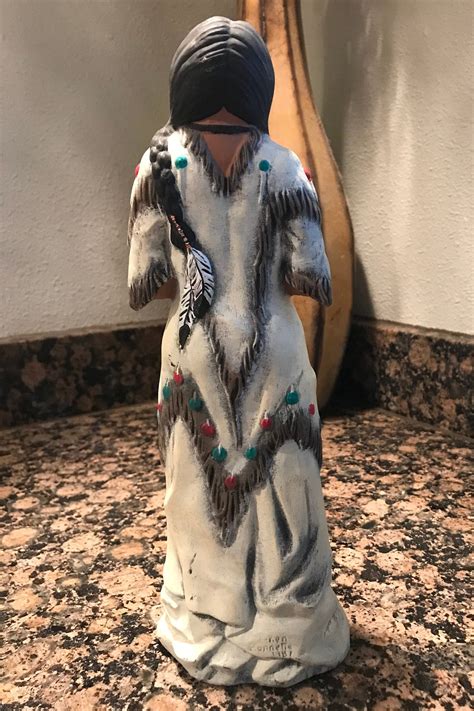 Vintage Bisque Native American Woman Figurine Etsy