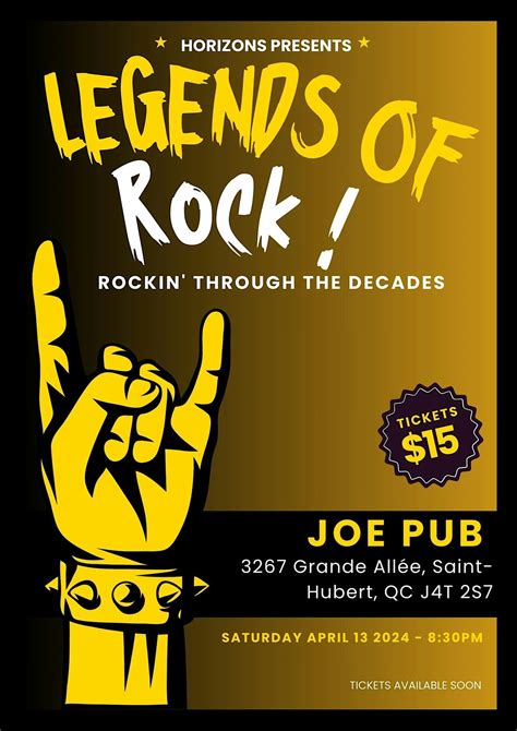 Horizons Presents Legends Of Rock Rockin Through The Decades Joe