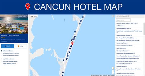 Cancun Hotel Map Cancun Holidays