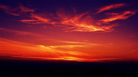 Download Wallpaper 1920x1080 Sunset Dark Twilight Sky Clouds Full