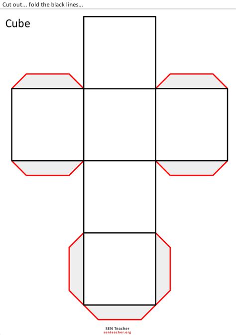 Cubo Para Recortar Maths Display Solid Geometry Teaching Geometry