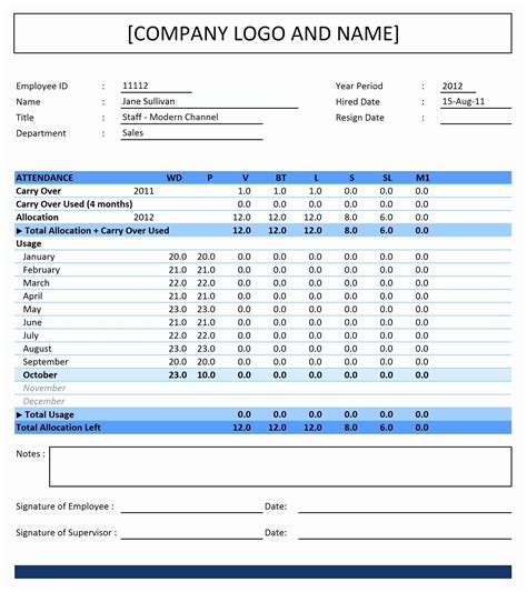 50 Lovely Vacation Accrual Spreadsheet Documents Ideas Documents