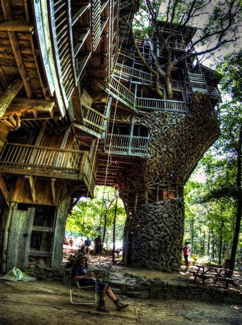 A banyan tree is a fig that starts as its seed will usually sprout in a crevice of a host plant. World's Tallest Tree House | Home Design, Garden ...