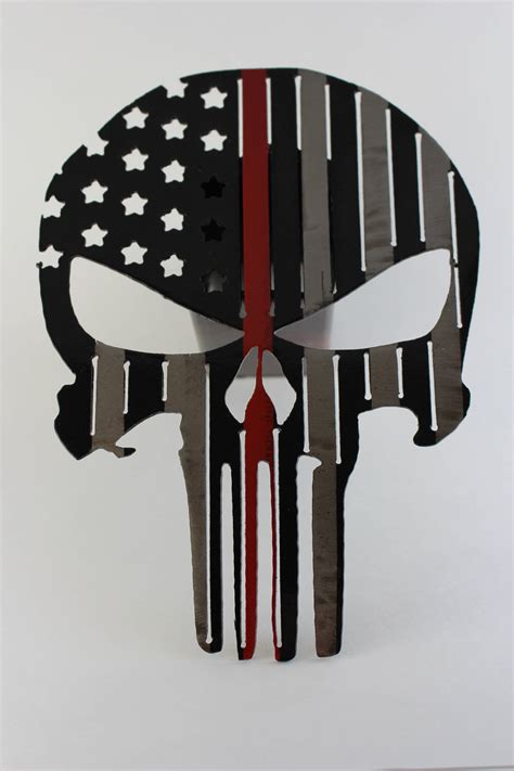 Thin Red Line Punisher Trailer Hitch Cover Firefighter T For Him