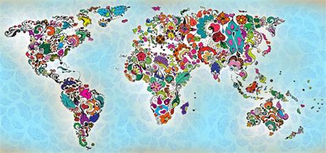40 Creative Remakes Of The World Map World Map Art Map World Map