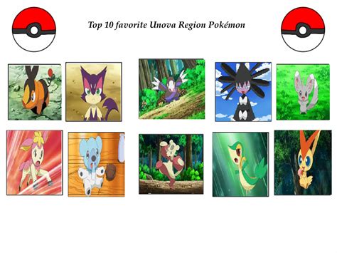 My Top 10 Favorite Unova Pokemon By Cartoonstar92 On Deviantart