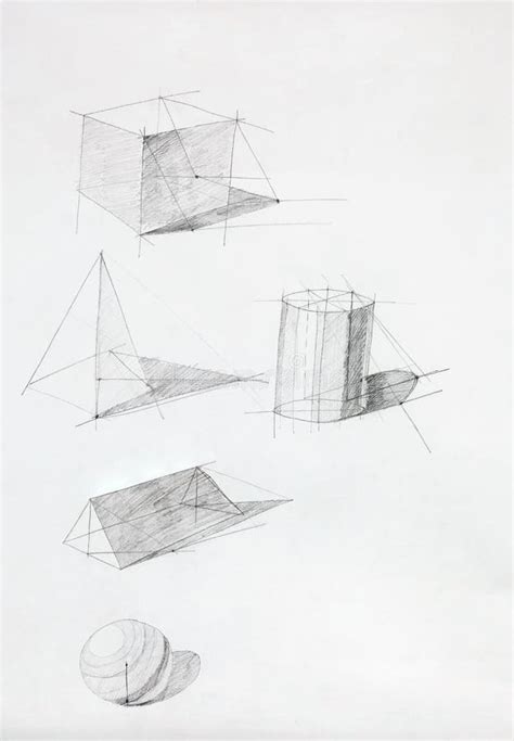 Geometric Shapes Sketch Stock Photo Image Of Draw Geometry 42977776