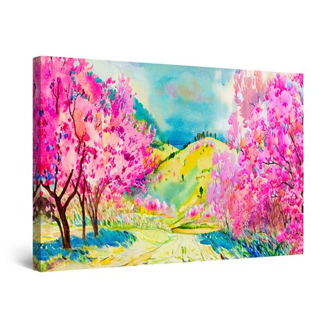 Startonight Canvas Wall Art Abstract On The Blooming Trees Fields