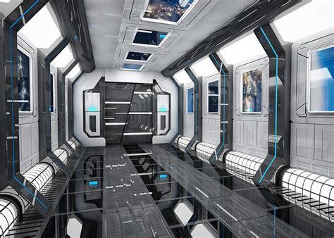 Sci Fi Interior Scene Space Ship D Model Cgtrader