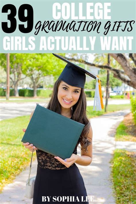 A Girl In Graduation Cap And Gown Holding A Green Book With The Words