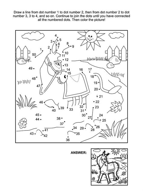 To find a coloring page, use the search box below or choose a category. Dot-to-dot and coloring page - donkey | Actividades de la ...