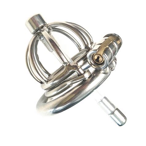 Super Small Penis Cock Chastity Cages With Spike Ring Urethral Catheter