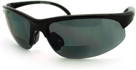 Mens Sunglasses With Bifocal Reading Lens Half Rim Sports Fashion Black 1 25