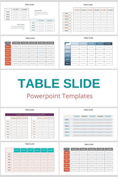 Table Slide Powerpoint Best Design Infographic Templates Business