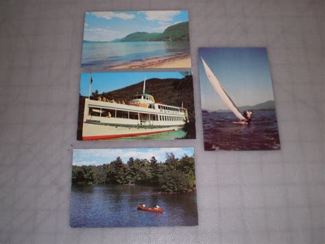 Lot Of 4 Vintage Postcards Lake George Ny Ebay