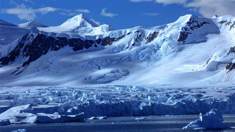 Blue Landscape Antarctica Arctic Ice Cap Polar Ice Cap Glacier Ice