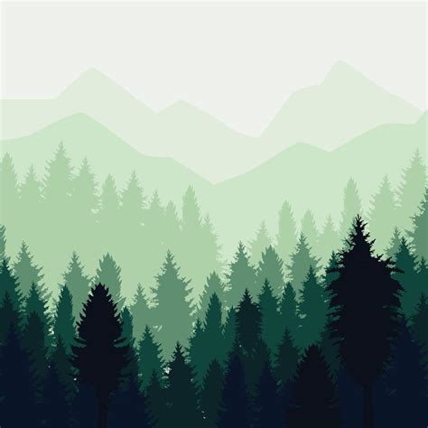 Forest Illustration Forest Landscape Forest Silhouette