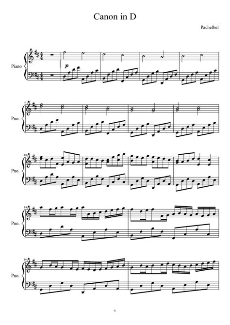 I am a piano teacher and music publisher with a master's degree in music education. Canon in D - Pachelbel sheet music for Piano download free in PDF or MIDI in 2020 | Classical ...