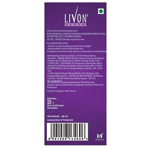 It controls frizz, eases out tangles and reduces breakage to give you. Buy Livon Serum Serum For Dry & Unruly Hair Online at Best ...