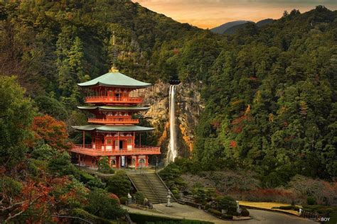 Kumano Nachi Taisha Shrine And Nachi Falls Japan Japanese