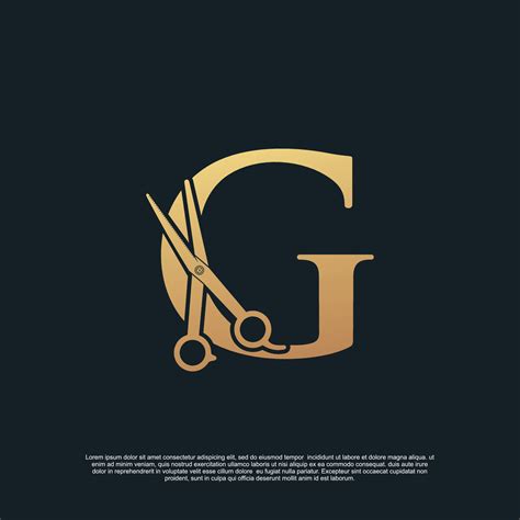 Creative Letters G With Combination Simple Scissors Premium Vector Vector Art At Vecteezy