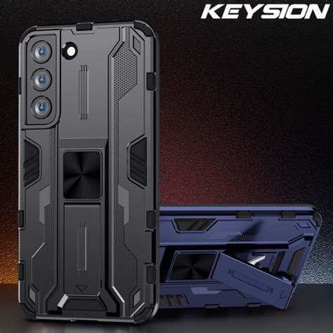 Keysion เคสเกราะกันกระแทกสำหรับ Samsung S23อัลตร้า S22บวกขาตั้งโทรศัพท์