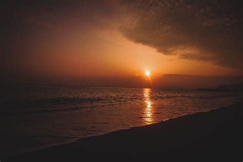 Beach Sunset Shore Dawn Hd 4k 5k Coolwallpapersme