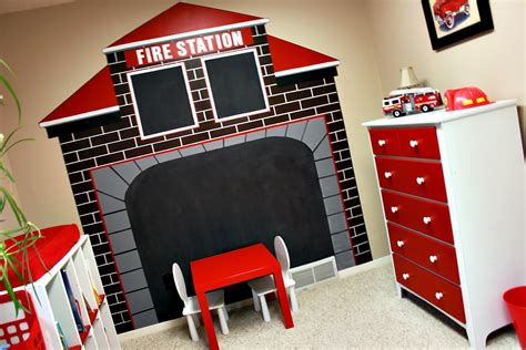 This is a fun and very bright colored adorable fire truck storage bench ottoman for sale! The Fire Truck Room #3: The Reveal | Between 3 ...