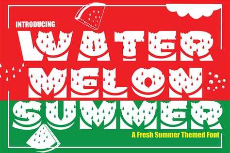 Watermelon Summer Font By Ktwop Creative Fabrica