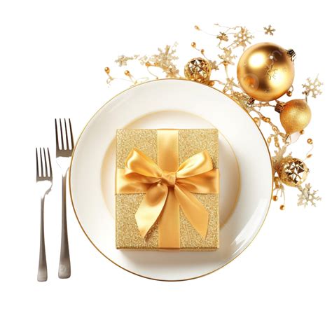 festive christmas party place setting with gold plate cracker and decorations dinner party