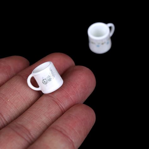 2pcs Plastic Coffee Tea Cups Accessory 112 Dolls House Miniature Cups