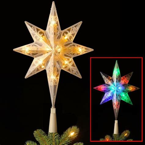 Bethlehem Star 11 Tree Topper Battery Operated Dual Color Led Lights 9