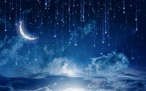 Stars Rain Fantasy Night Wallpapers HD / Desktop and ...