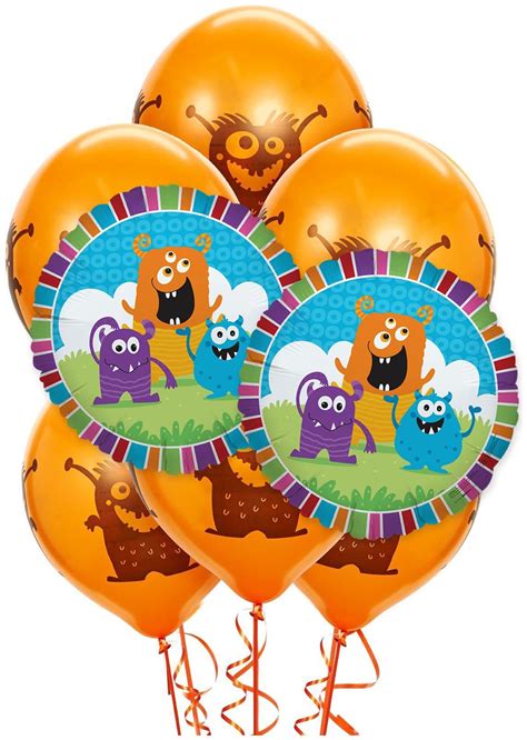 Monsters 8 Pc Balloon Kit Monster Balloons Kids