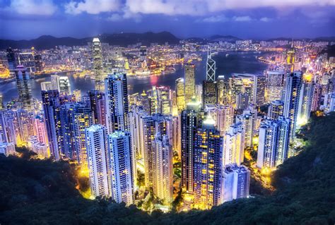Hong Kong City Wallpaper 4k Metropolis Aerial View