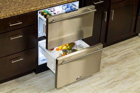 This under counter beer cooler is made of stainless steel, which is extremely durable and easy to clean. Under Counter Beverage Refrigerator Drawers | Refrigerator ...