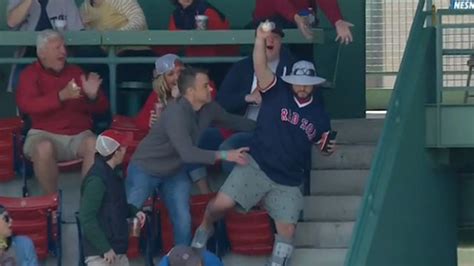 Red Sox Fan Catches Foul Ball Bare Handed While Wearing Walking Boot