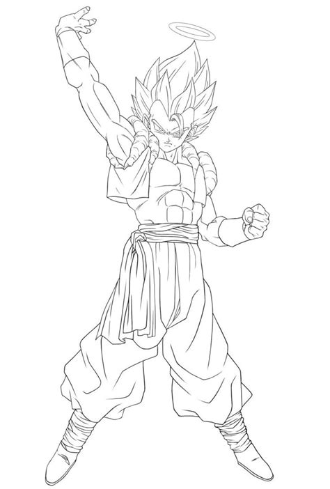 Gogeta Ssj Coloring Page Anime Coloring Pages